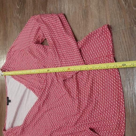 (L) Talbots Patterned Wrap Style Top Business Casual Dorm Ready Bohemian - Picture 4 of 8